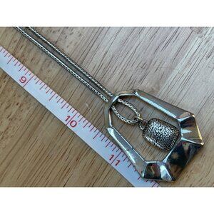 Brighton Pendant Necklace Double Dangle, Silver Plated, Casual, Vacation